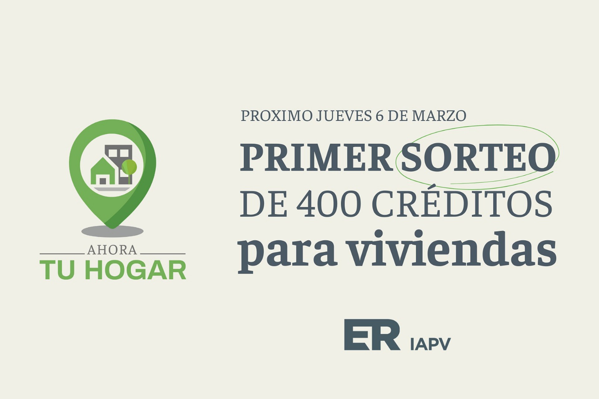 El IAPV realizará el primer sorteo de créditos para viviendas el próximo 6 de marzo